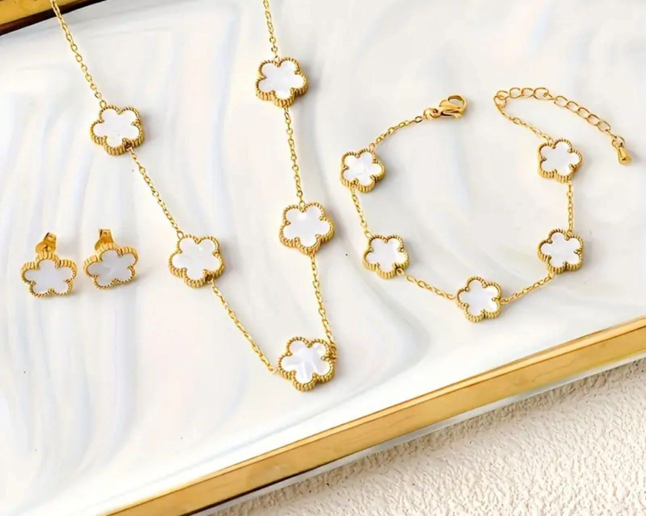 Luxury Stainless Steel Five-Petal Flower Set