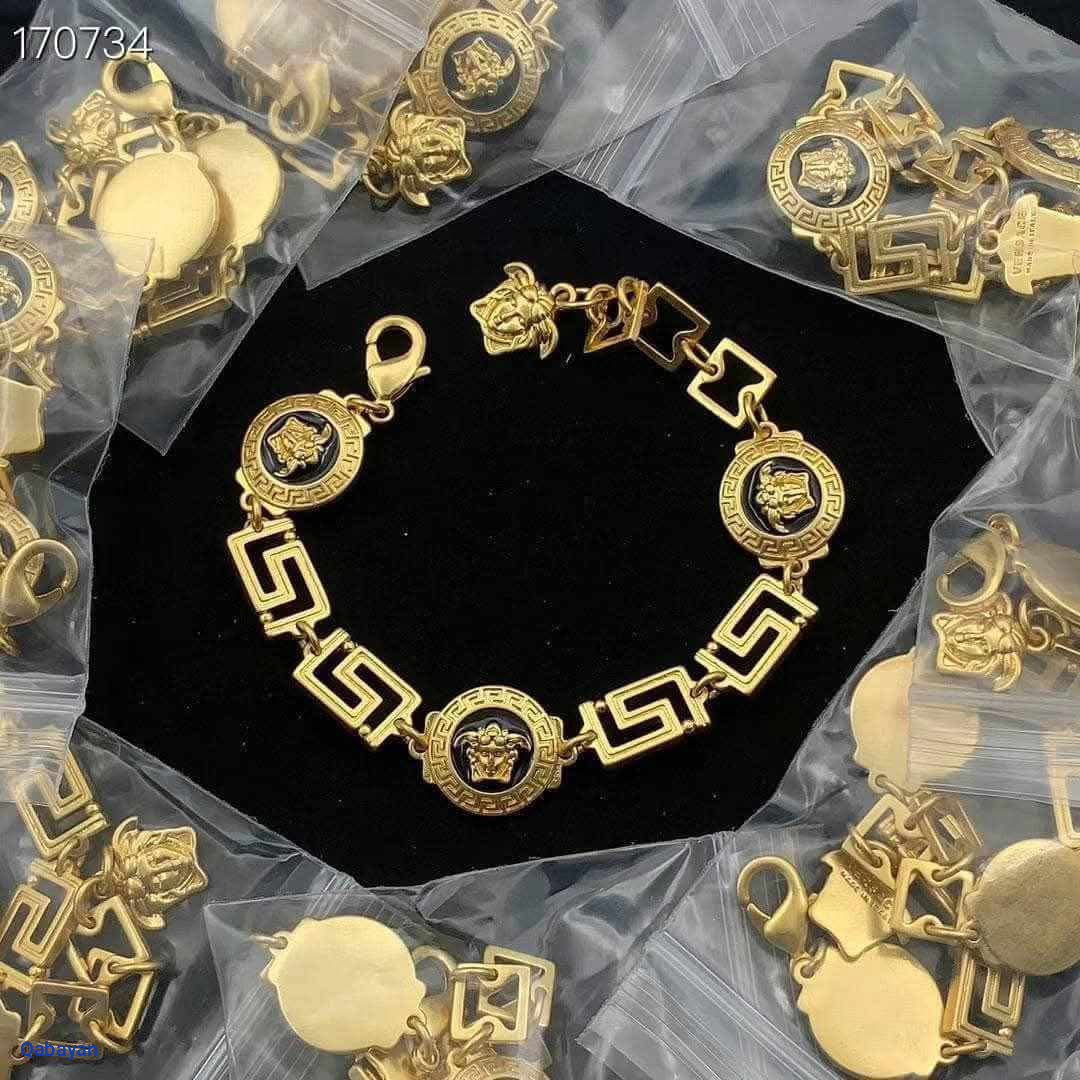 LUXURY BIG BRACELET FOR MEN AND WOMEN, matte finish yellow gold  Stainless steel Master copy