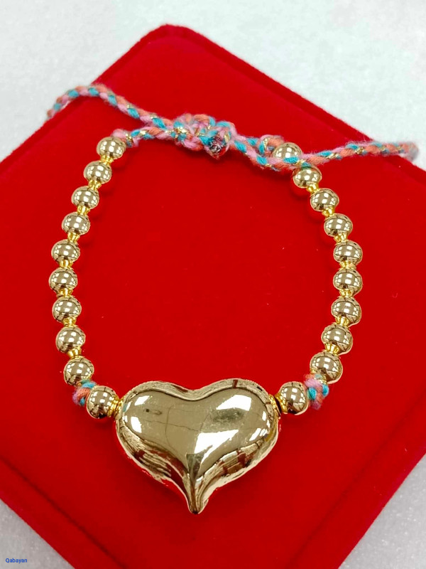 IVANA BRACELET STEEL IN A THREAD STRAP